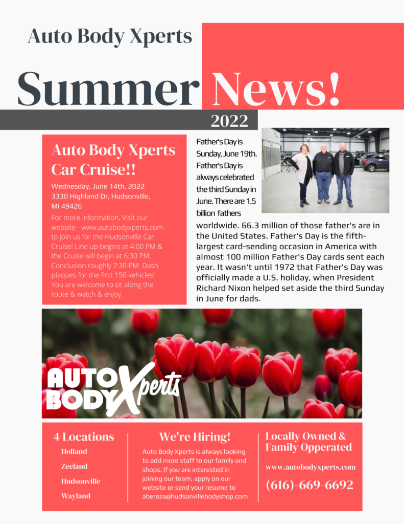 Summer Newsletter Auto Body Xperts